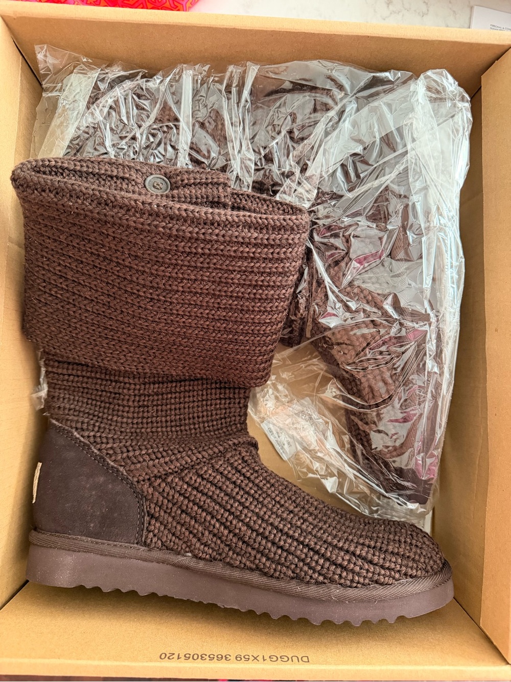 UGG Brown Knit Tall Winter Boots